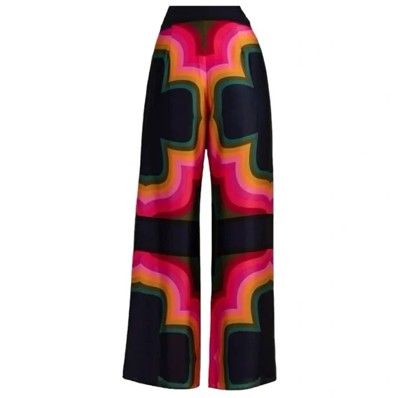 TRINA TURK Hansa Abstract Printed Wide Leg Women’s Dressy Pants Size 2 NEW - Picture 7 of 10